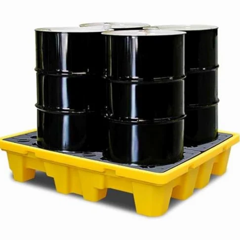 Modulare Spill Containment Platform with Drain, Stackable Anti-Spill Tray for Paint Buckets, Industrial Waste Management, Chemical Storage Solution, Durable and Portable Spill Kit