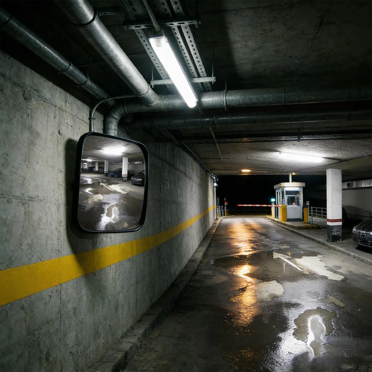 Verkehrsspiegel Konvexspiegel, Sicherheitsspiegel für Einfahrten, Überwachungsspiegel Straßenspiegel Verkehrssicherheit Verstellbarer Weitwinkel für Garage Zufahrt Park Innen Außen (Rechteck 16x19cm)