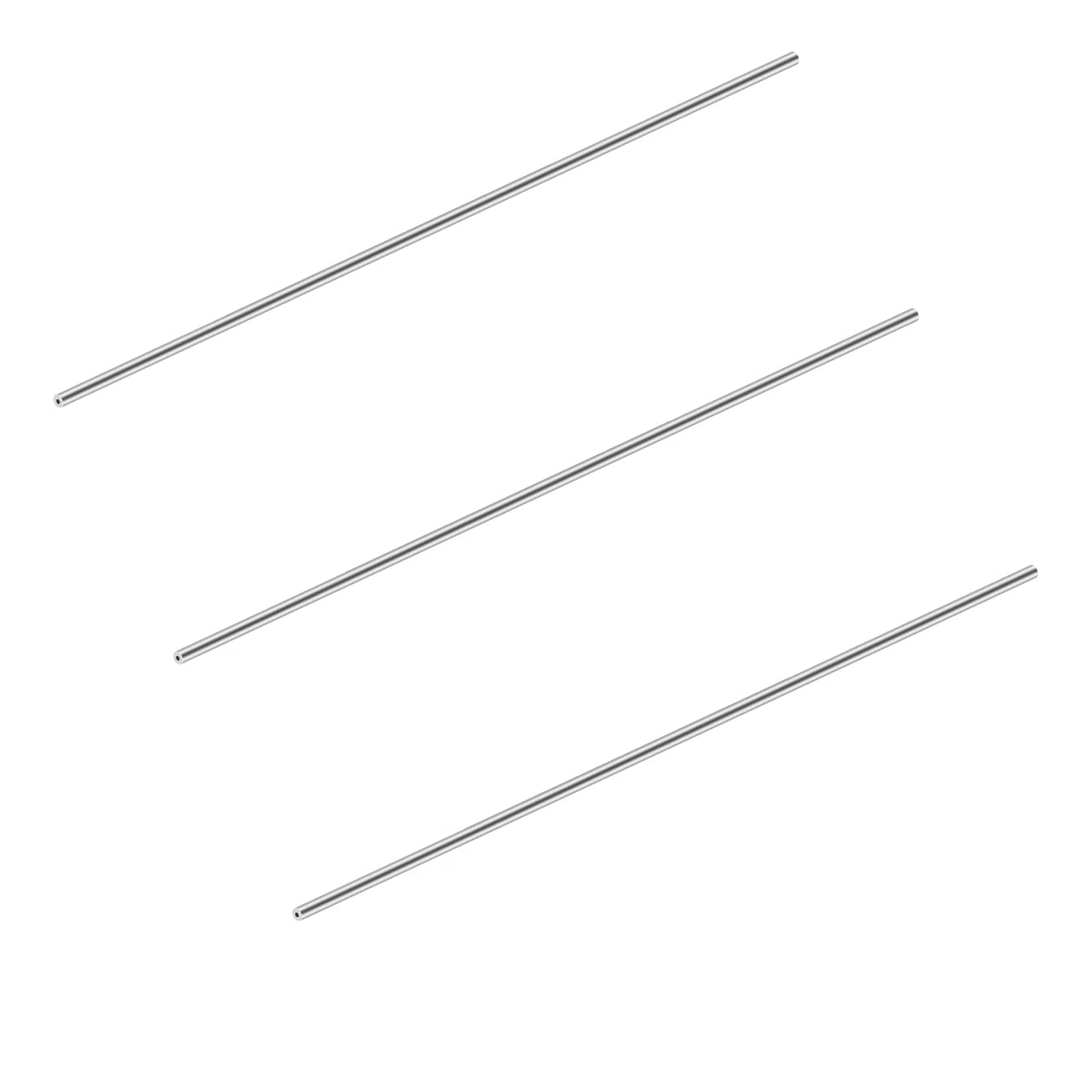 304 Edelstahlrohre, 3 mm Außendurchmesser x 1 mm Wandstärke, 250 mm Länge, nahtlos, Edelstahl, industrielles gerades Rundrohr (3 Stück)