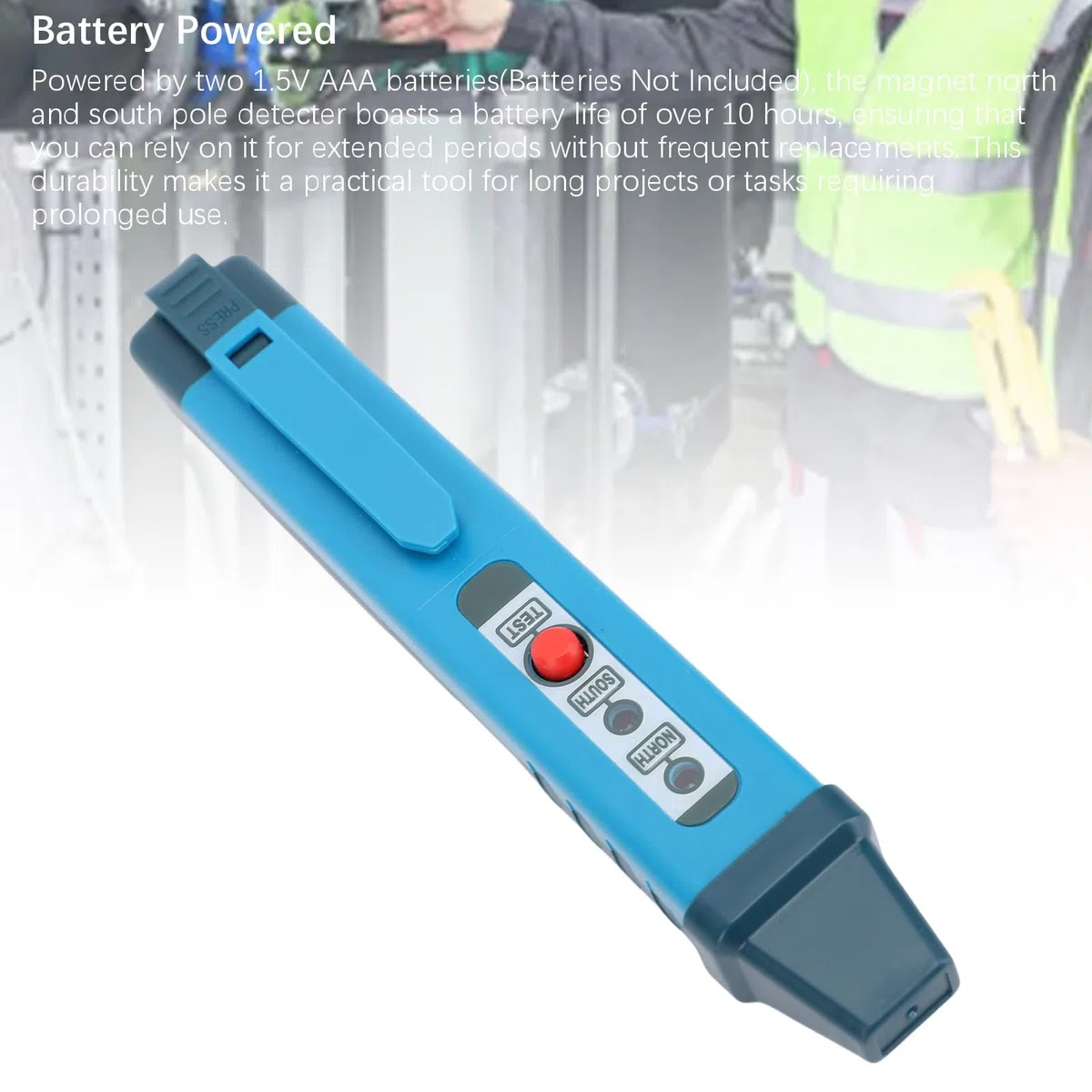 Polaritätstester, Tragbarer Mini Magnetischer Polstift mit LED Anzeige, Hochempfindlicher Magnetpol-Stift N/S, Nord-/Südpolkennung, Pol-Identifikationsstift für Heimwerker, Wissenschaft