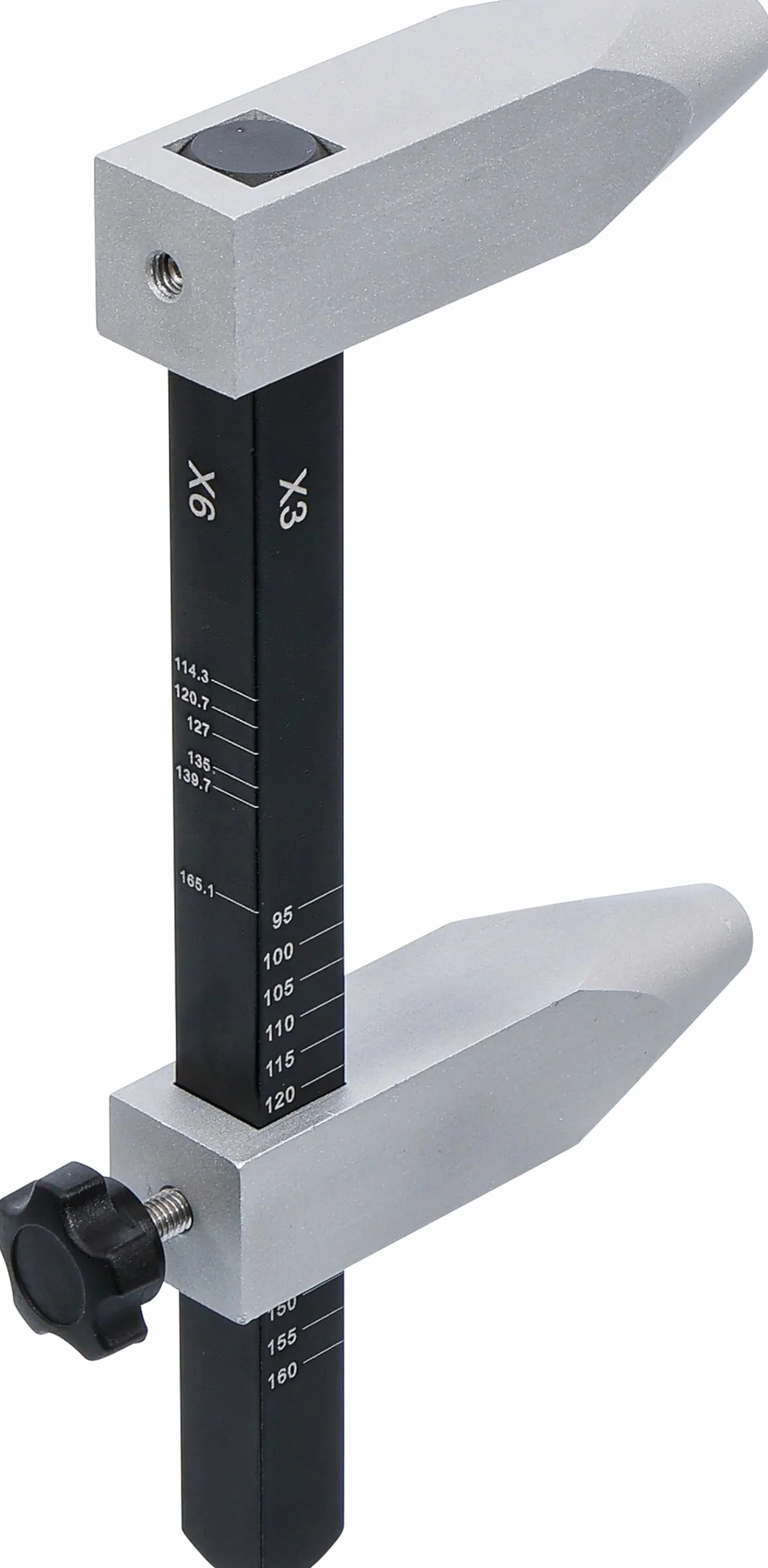 BGS 8367-1 | Lochkreis-Messschieber, Aluminium-Ausführung | Lochkreis-Messlehre | Lochkreismesser