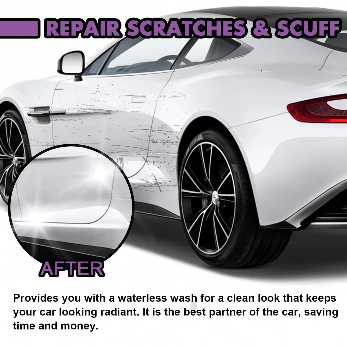 Turbo Shine Nexa, 3-in-1 Car Paint Spray - High Protection Fast Coating for Metal, Tools, Cars, Scratch Remover & Color Change Kit (2Pcs)