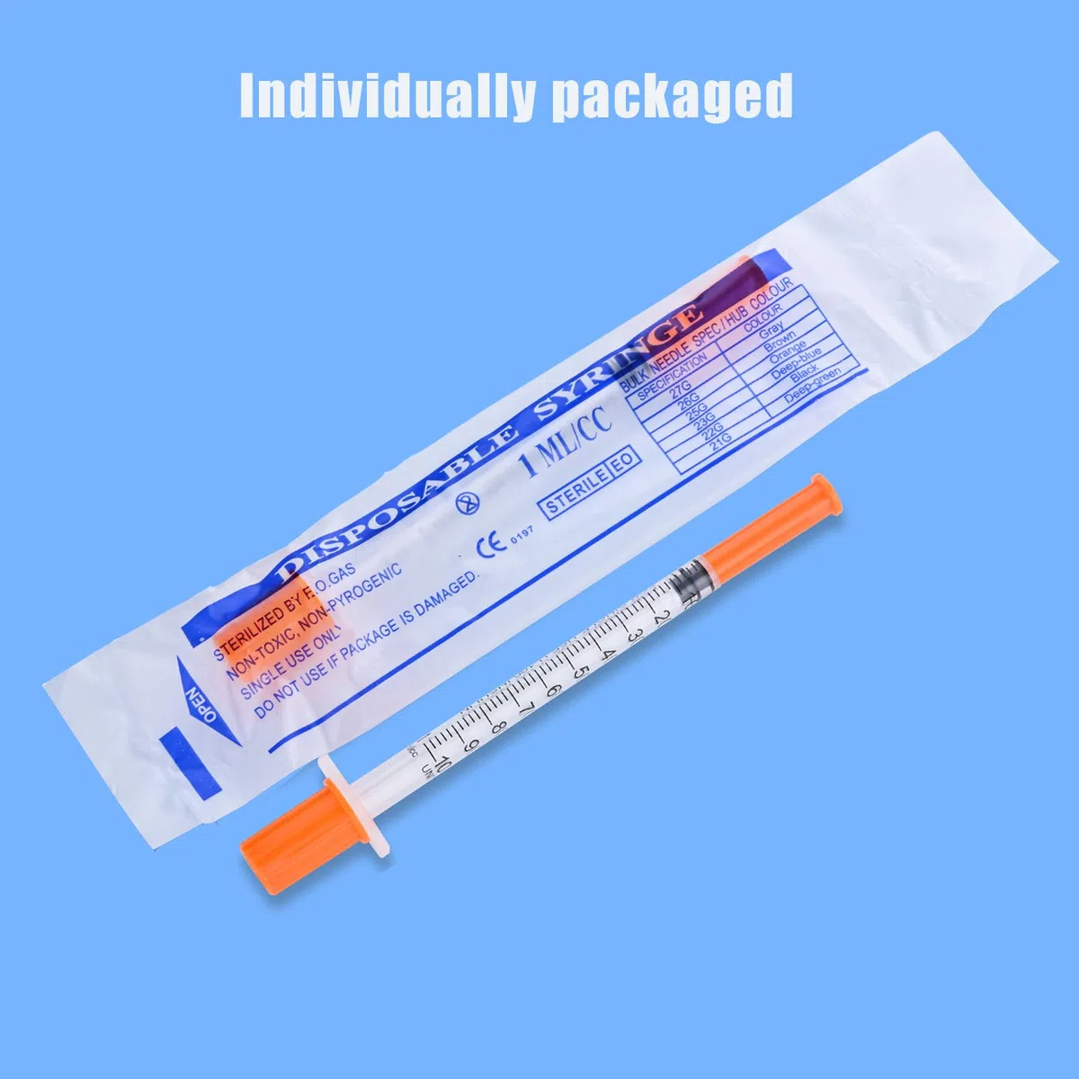 100 Stück Transfer Werkzeug mit Skala, 1ml Kunststoff Mehrzweck-Messgeräte (30g 13mm), Einzeln Verpackt, für die Flüssigkeitstrennung,Laborzubehör (100)