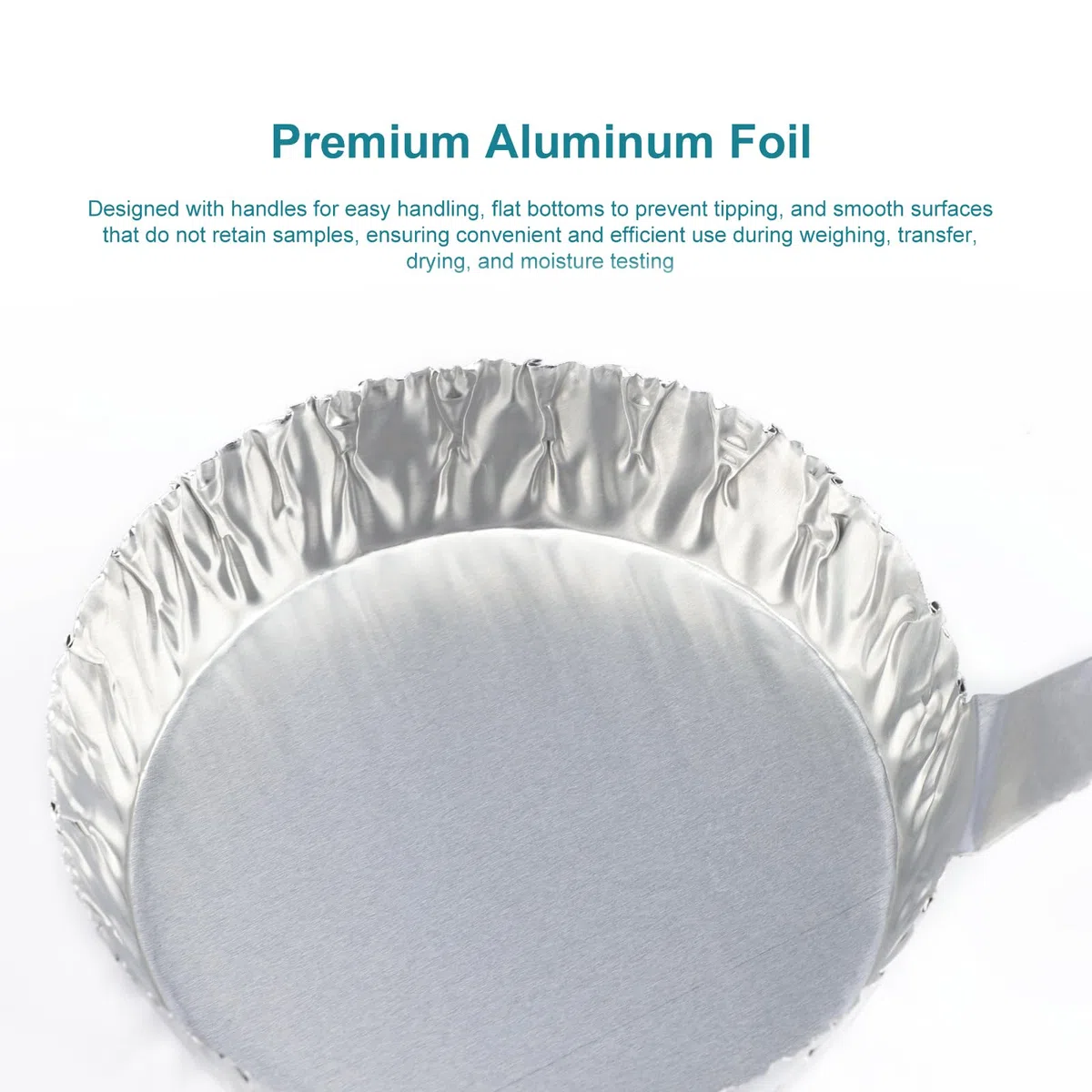 stonylab Einweg-Aluminium-Wägeschalen mit Griffen, Pulver- und Flüssigkeitswägepfannen, 100 Stück, für Chemische Experimente, Medium