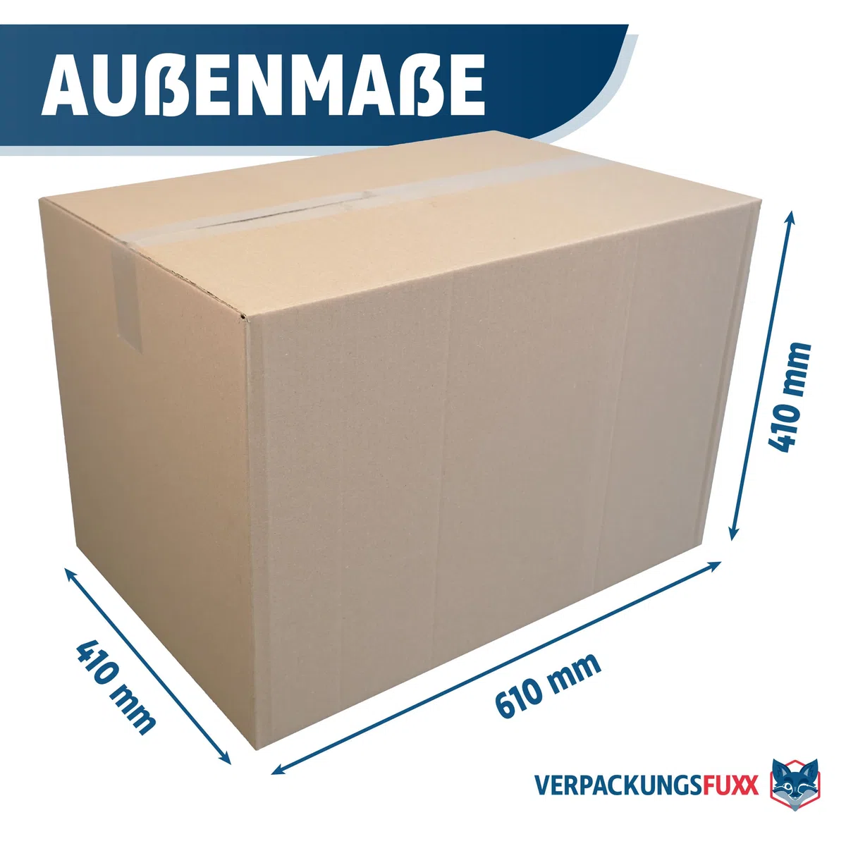 Faltkarton 10 Stück | 60 x 40 x 40 cm | braune Kartons zum Verschicken | stabile Versandkartons aus Wellpappe | Paket DHL