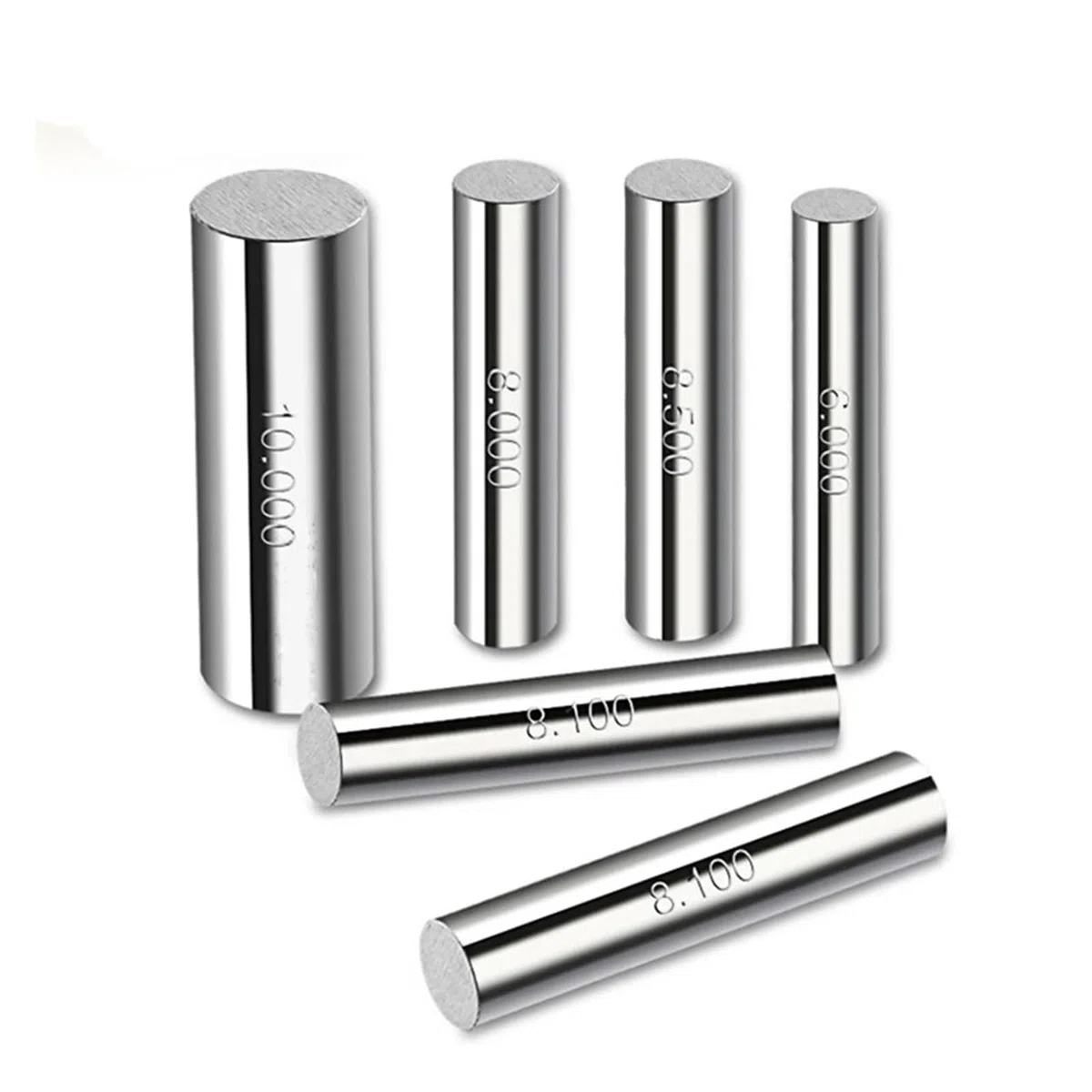 Pin Gage Set 0,30–10,00 mm Stahlstiftlehre, 50 mm Stiftmesswerkzeug, Schritt 0,1 mm, 98 Stück/Menge