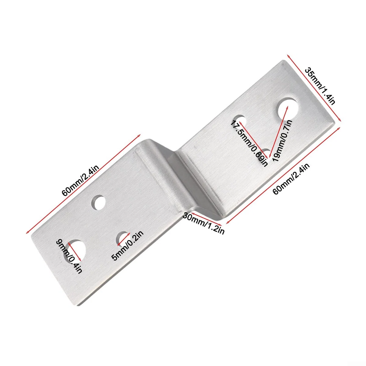 Zilimontt Robuster Z-Eckverbinder aus Metall, Winkeleisen, Z-Typ-Winkel zum Verbinden und Verstärken, Möbelwinkel, Gebäudewinkel flach (30 mm)