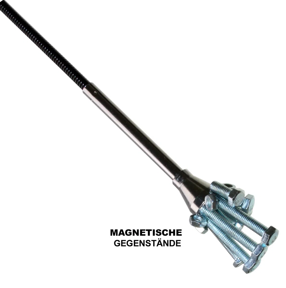 Alkan 2in1 Magnetheber 94 cm Krallengreifer mit Ringmagnet | Extra langer flexibler Greifer mit Ring-Magnetheber, Federdrucksystem und Hebekrallen für Schrauben & Kleinteile