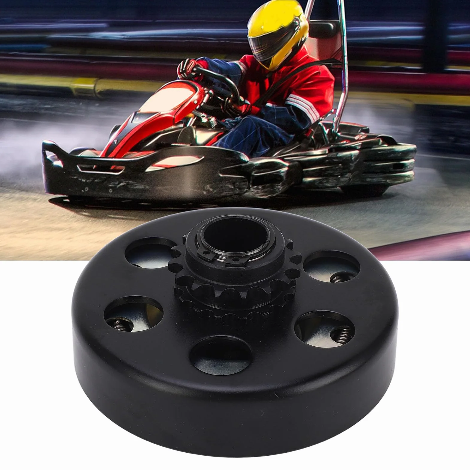 Aramox Fliehkraftkupplung für 219-Kette 6,5 PS Motor Mini Bikes Go, 20 Mm Fliehkraftkupplung 16 Zähne 16T Hochleistungskupplung