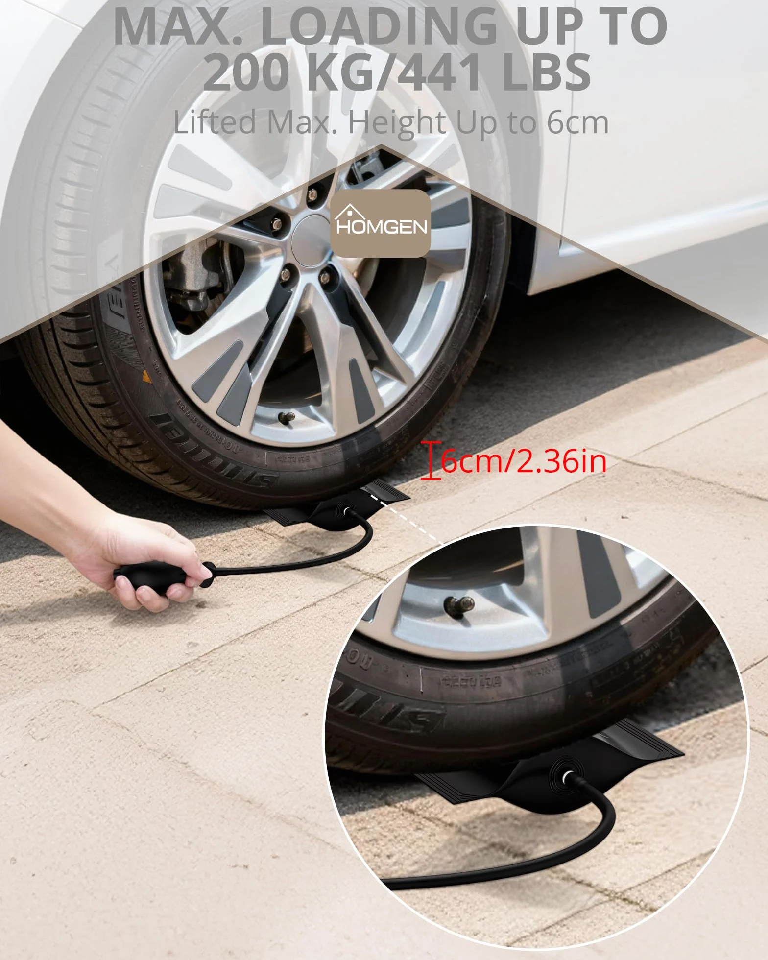 HOMGEN 4 Stück Luftkissen Air Pump Wedge Montagekissen Spreizkissen bis 200KG 15,5x15cm Pumpkissen Aufpumpen Aufpumpen Kissen Montagehilfe für Türen Fenster Montage Auto-Reparatur mit Aufbewahrungstas