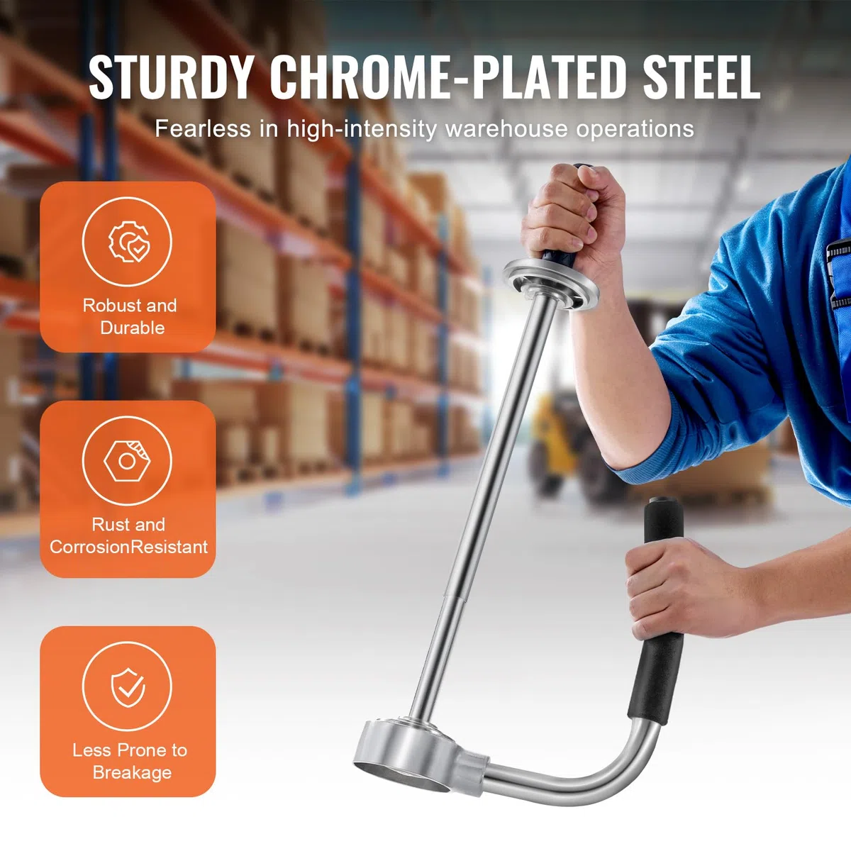 VEVOR Stretchfolienspender, für Rollen von 30 bis 50 cm, Abroller in Industriequalität mit Griff, Stretchfolienverpackungsmaschine zum Verpacken von Paletten, Versenden und Umziehen (1 Packung)