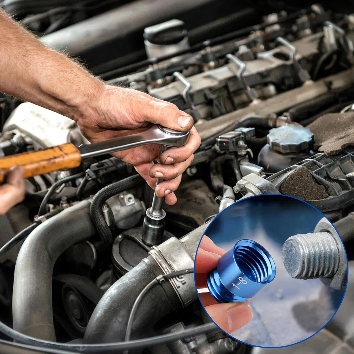 Gewindelehre 44-teiliges Gewindeprüfer-Set für Schrauben & Muttern, Metrisch & Imperial, Aluminiumlegierung Bolzengewindeprüfer Thread Checker Satz für Werkstatt Autoreparatur Präzises Messen