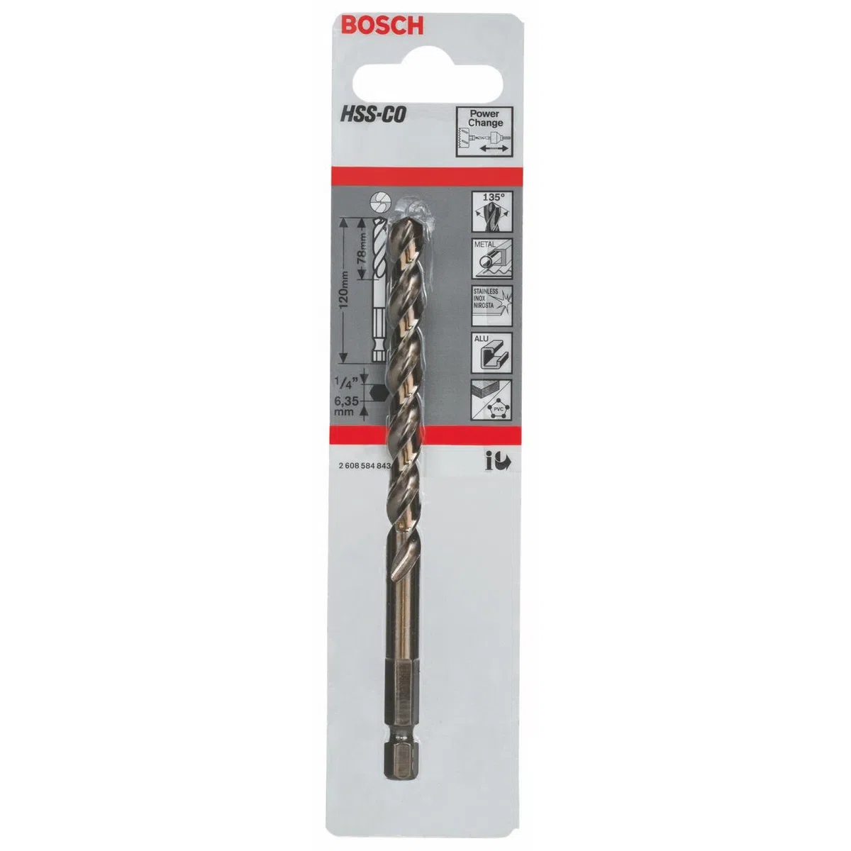 Bosch Pro Zentrierbohrer HSS-Co für Lochsägen (Länge: 120 mm) (Packung mit 2)