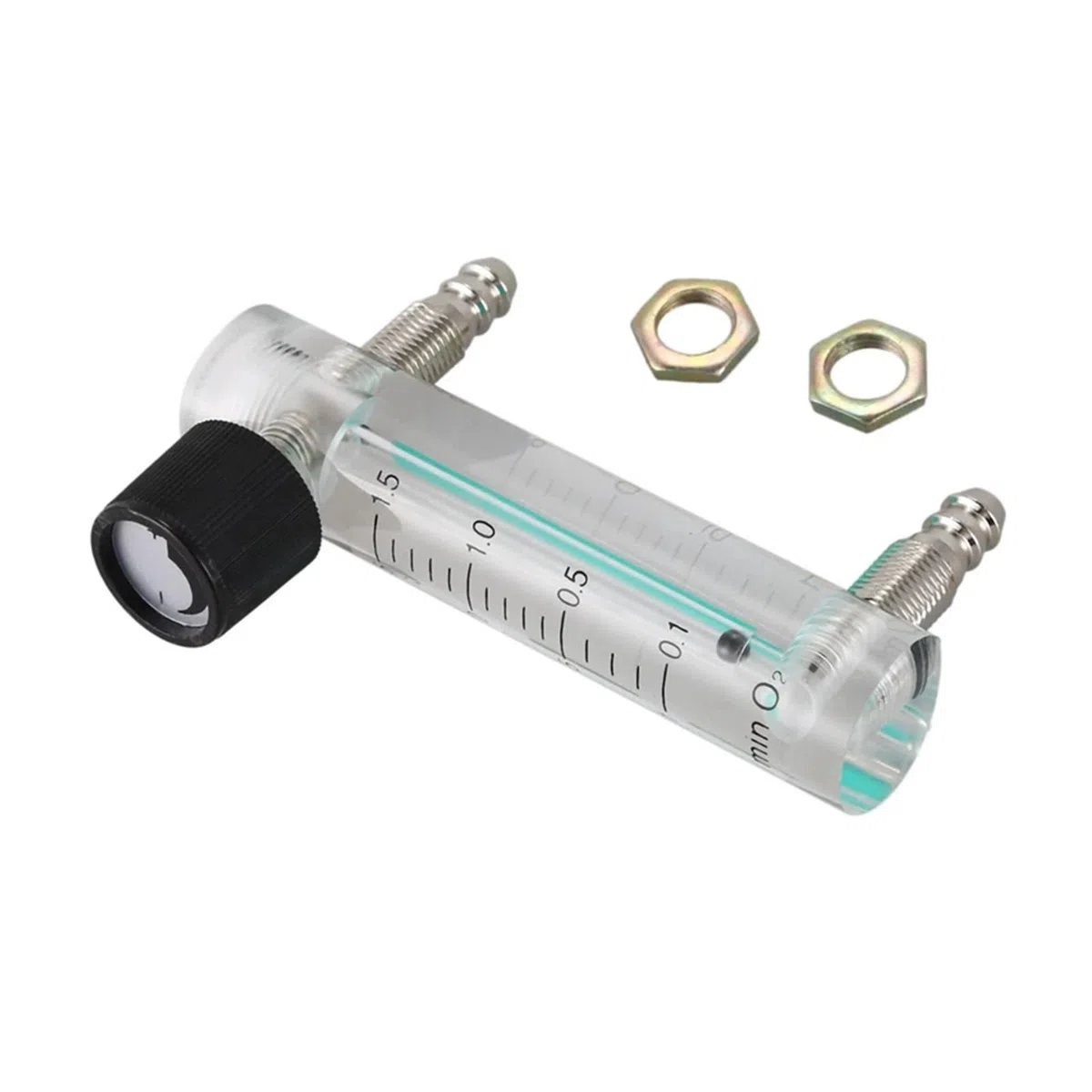 Wasserzähler, 2X 0,1-1,5LPM 1,5L Sauerstoff Durchflussmesser Durchflussmesser Mit Regelventil For Sauerstoff Luft Gas