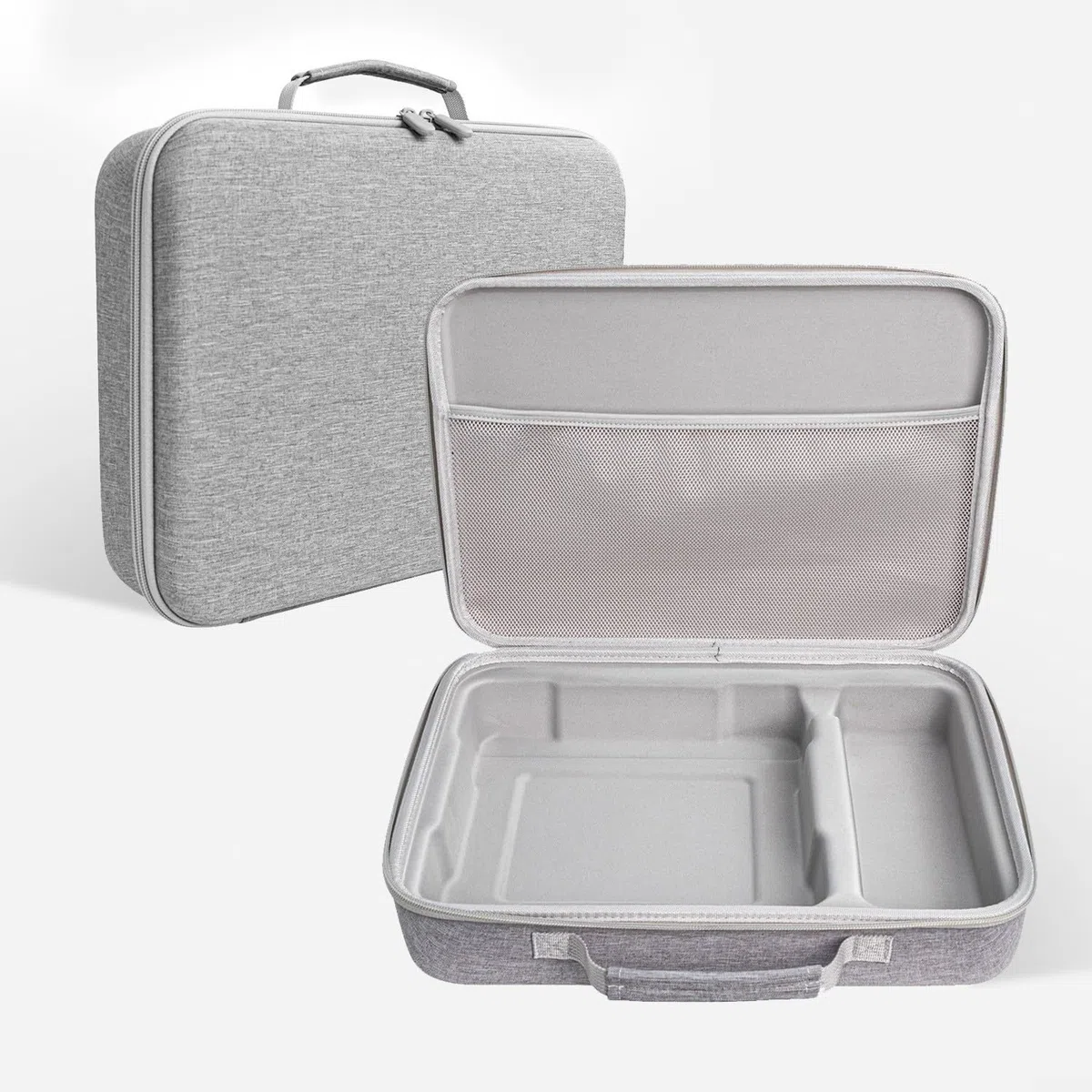 Aufbewahrungsbox für Ecovacs für Mini für Winbot | Tragbare EVA-Aufbewahrungsbox stoßfest | für Glasreinigungsroboter | staubdichter Träger | 35 x 25,5 x 8,5 cm (grau)