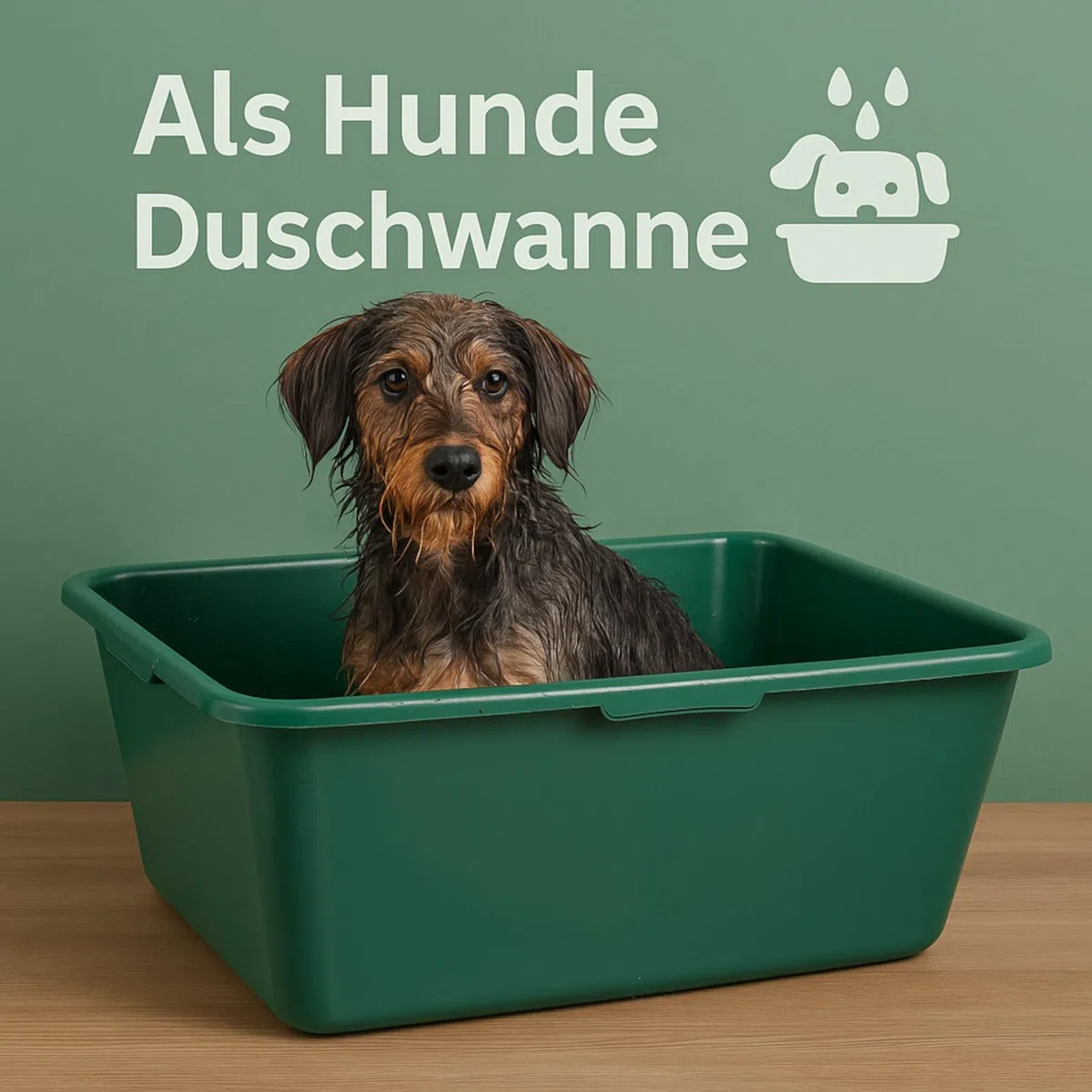 Futterwanne 65 Liter Wassertrog Wasserbottich Pferd Wildwanne Grün Robust | BURI, lebensmittelecht, Kunststoffwanne, Pferdetränke, Jagdwanne, Tierhaltung, Garten, langlebig, vielseitig, groß