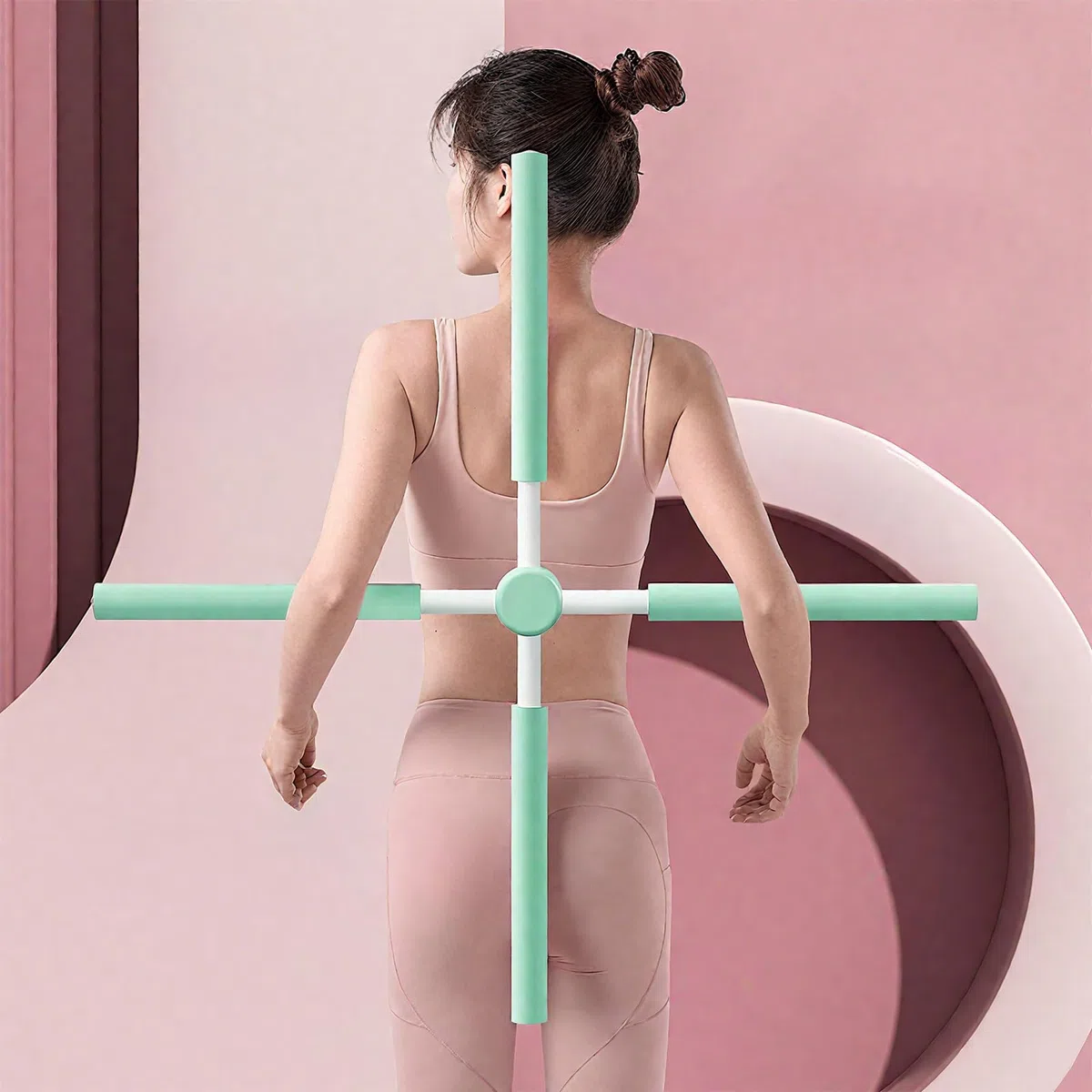 Yoga Stick Für Frauen, Yoga Stretching Tool Stab, Stretch Mobilität Stange Nacken Humpen Korrektur Tool, Sitzen Streching Rehabilitation Tägliche Nutzung