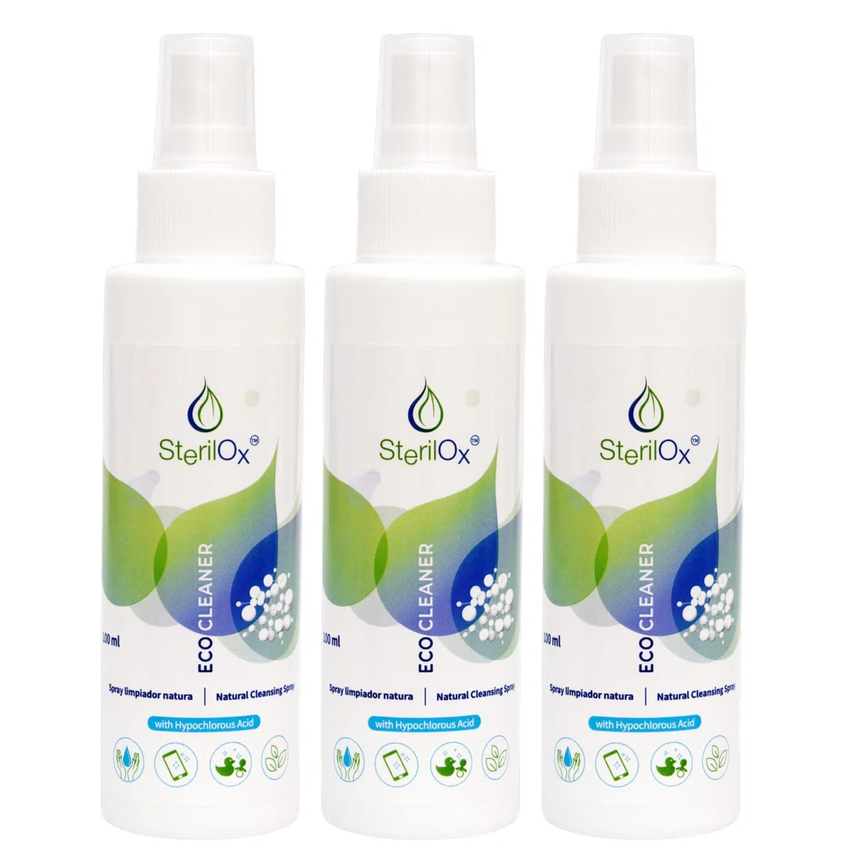 HOCl Spray für Hände, Haut & Zubehör 3x100ml – ohne Alkohol | HOCl Spray für Hände, Haut & Zubehör 3x100ml – ohne Alkohol & Parfüm