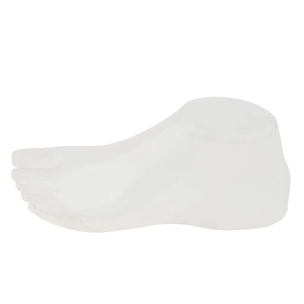 2X Herren Damen Sandale Sneaker Flip Flops Socken Schuh Display Füße Schaufensterpuppe - Transparenz