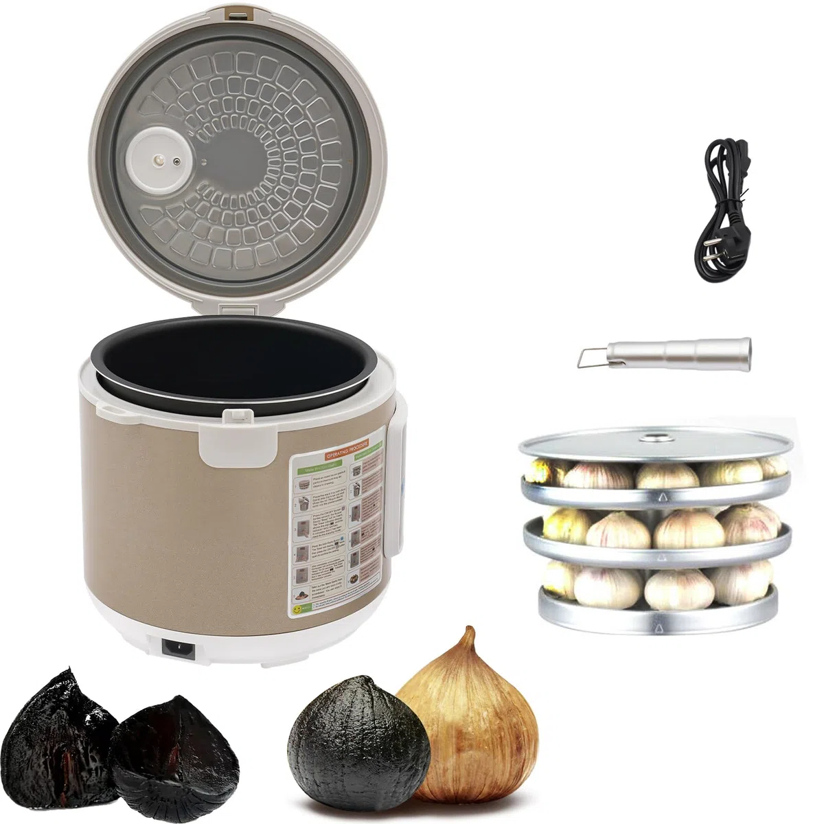 5L Fermenter, Schwarzen Knoblauch Fermentationsmaschine automatische, für Black Garlic, Fermentierung von 1-1,5 kg Schwarzer Knoblauch, 360-Grad-Stereo-Konstanterhitzung, 12~15 Tage