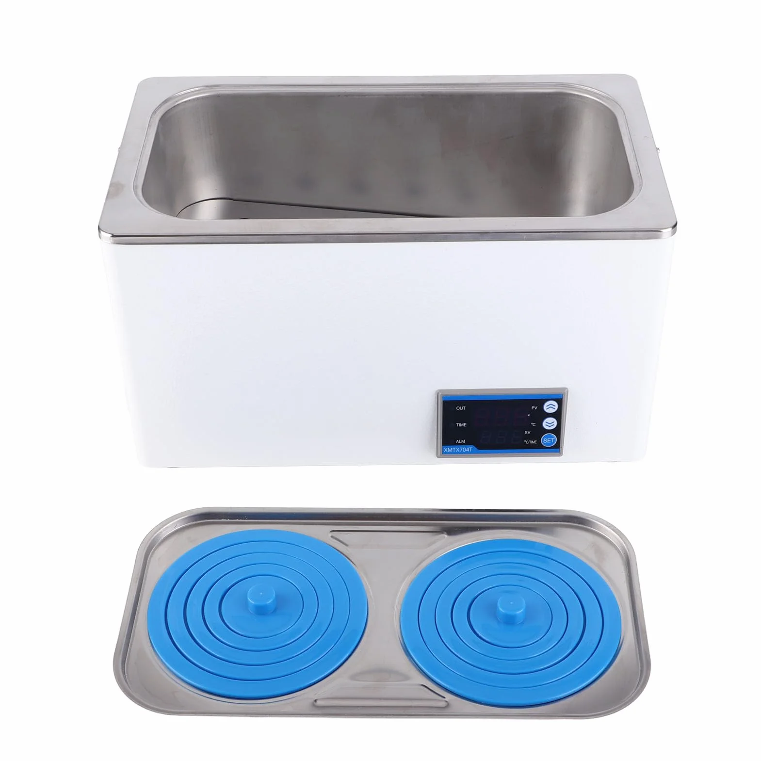 Digitale Wasserbadheizung, 7 L Digitale Labor-Thermostat-Wasserbäder mit Wählbaren Öffnungen, 600 W Heizwasserbad mit Konstanter Temperatur, Wasserbäder (EU-Stecker 220 V)