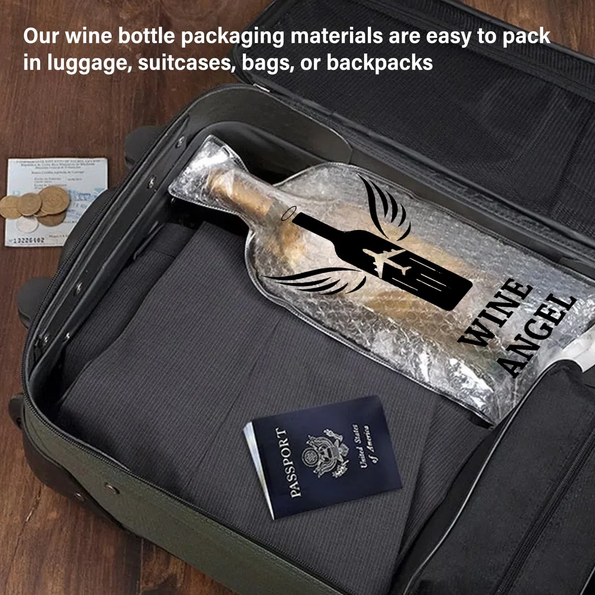5 Stück Weinflaschenschutztasche, Weinflaschenschutz Aufblasbar, Weinflaschenschutz, Luftpolsterfolien Auslaufsichere Verpackung, Wiederverwendbare Weintaschen Für Reisen Für Champagner,Bier,Olivenöl