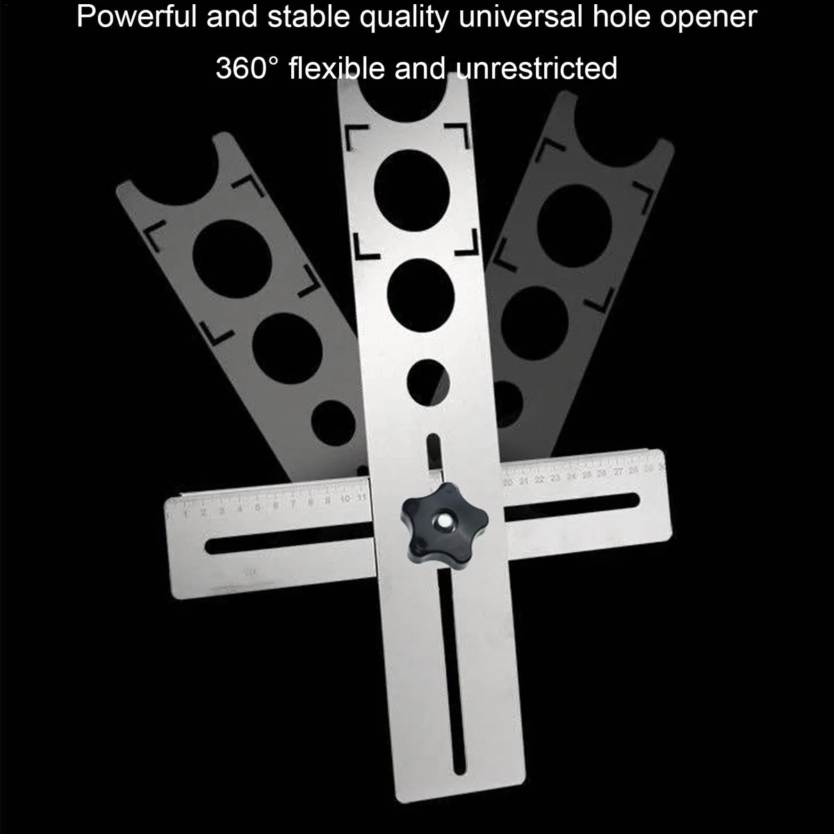 Fliesen Winkel Messlineal, Edelstahl Einstellbar Fliesen Lochsucher, Locher Locator Lineal Keramik Template Tool für Fliesenleger Loch