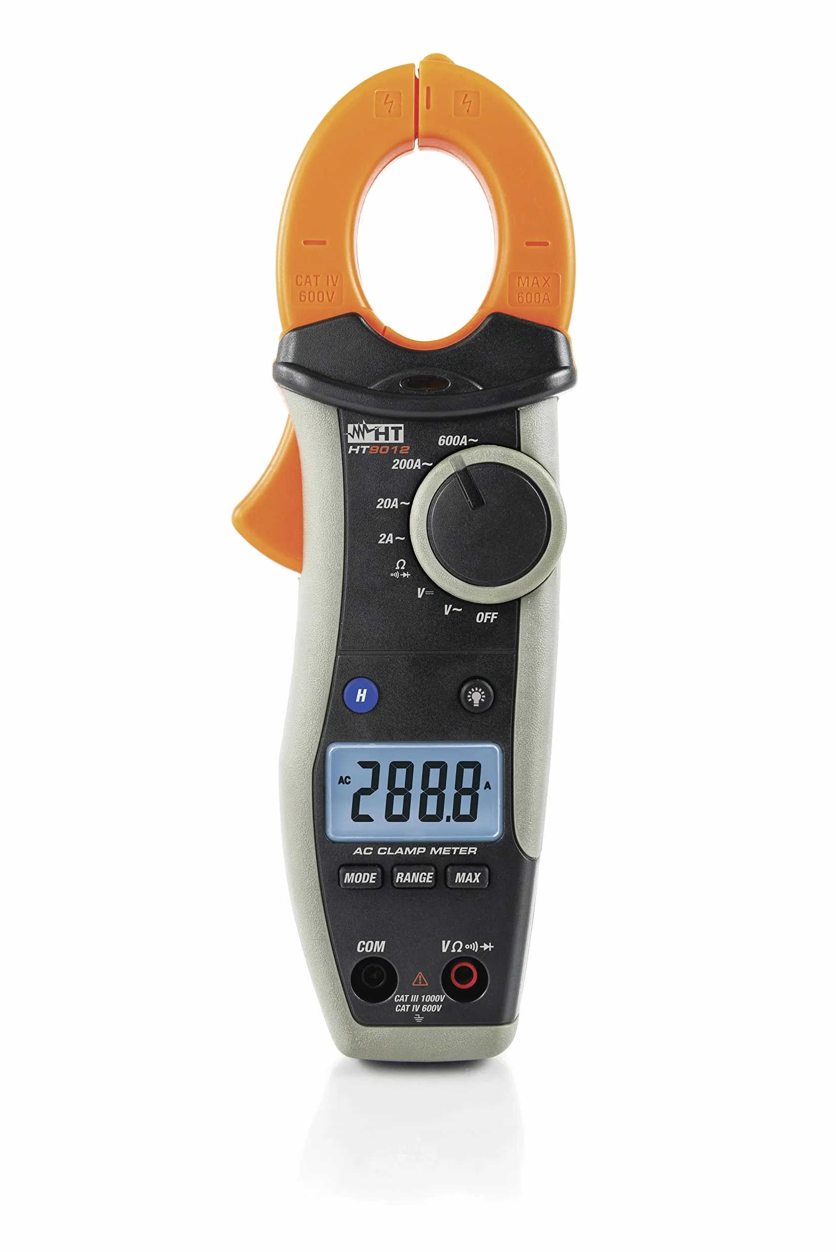 HT-Instruments Digitale Stromzange 600A AC mit mA Funktion, CAT IV 600V, HT9012