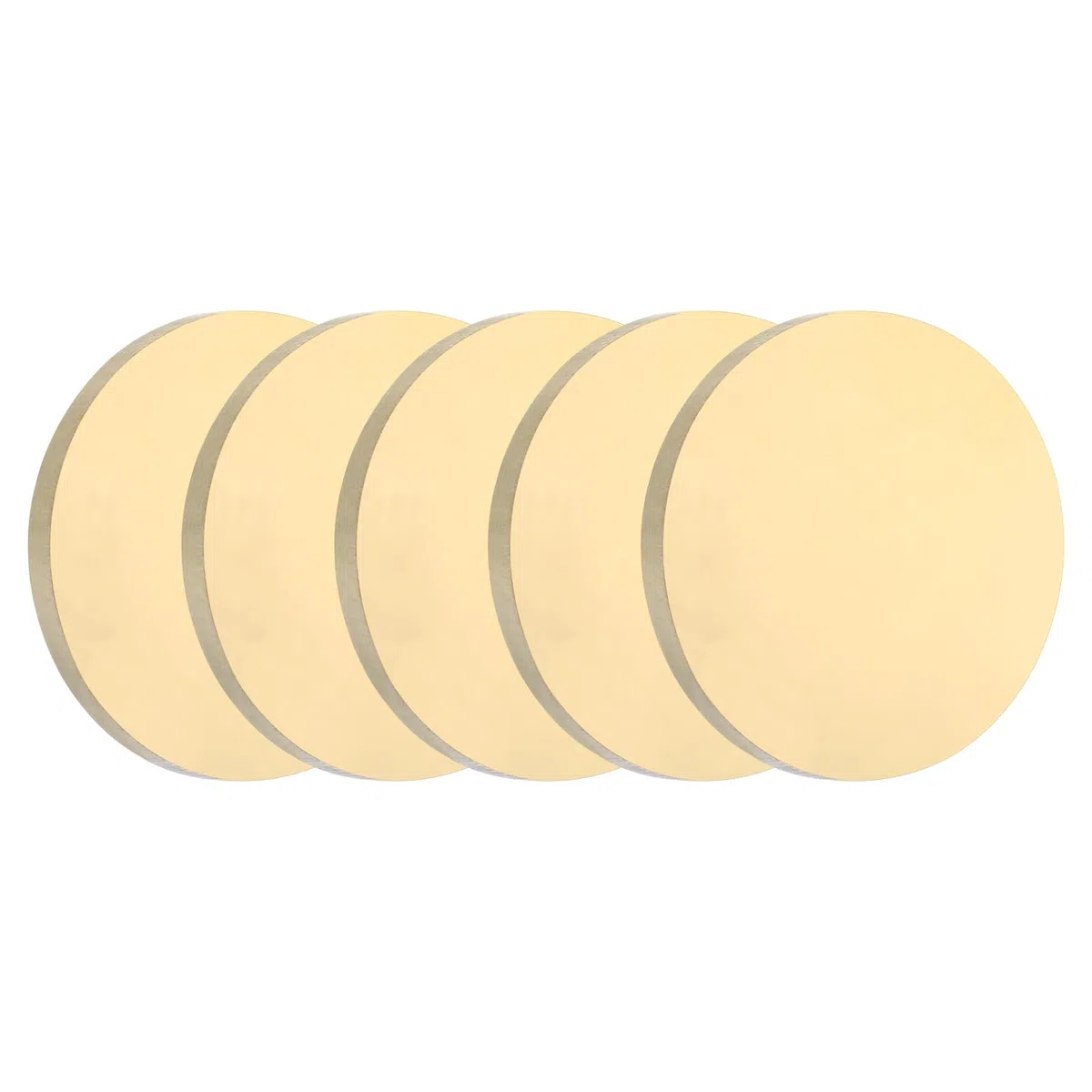 sourcing map Runde Messingplatte, 3 mm dick, 30 mm Durchmesser, H62, runde Messingscheibe, blank, rund, Metallblech, Kupfer-Kreisscheibe für Metallstempel, Bastelarbeiten, 5 Stück