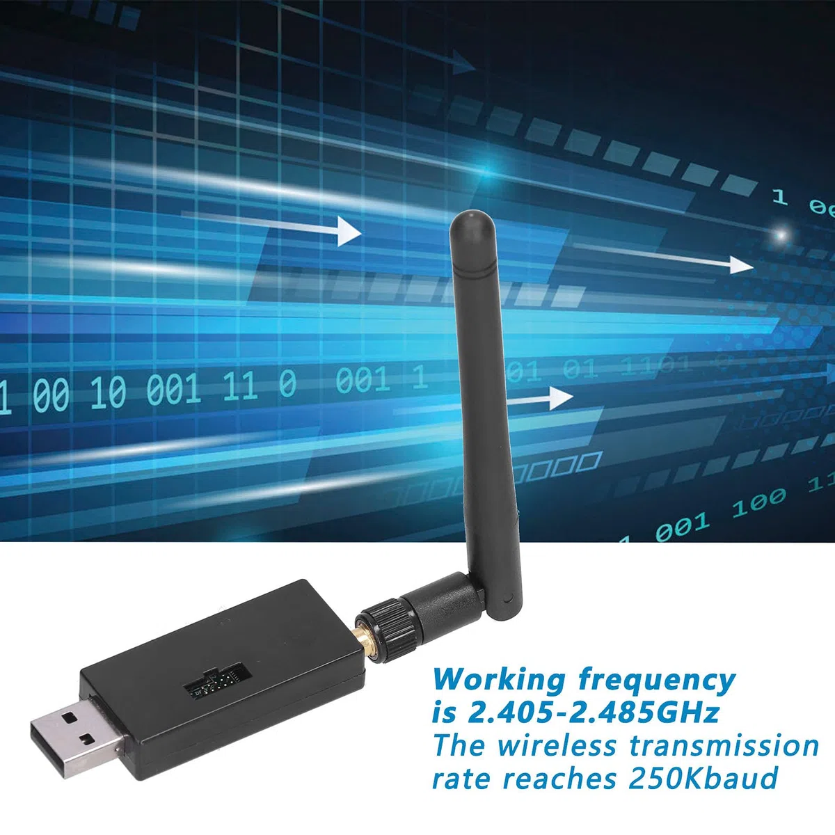 Zigbee Sniffer Bare Board USB-Schnittstelle Drahtloses Paketprotokoll-Analysatormodul mit Antenne für DIY-Entwicklungstests Lernen Experiment ABS PCB-Material (CC2531)
