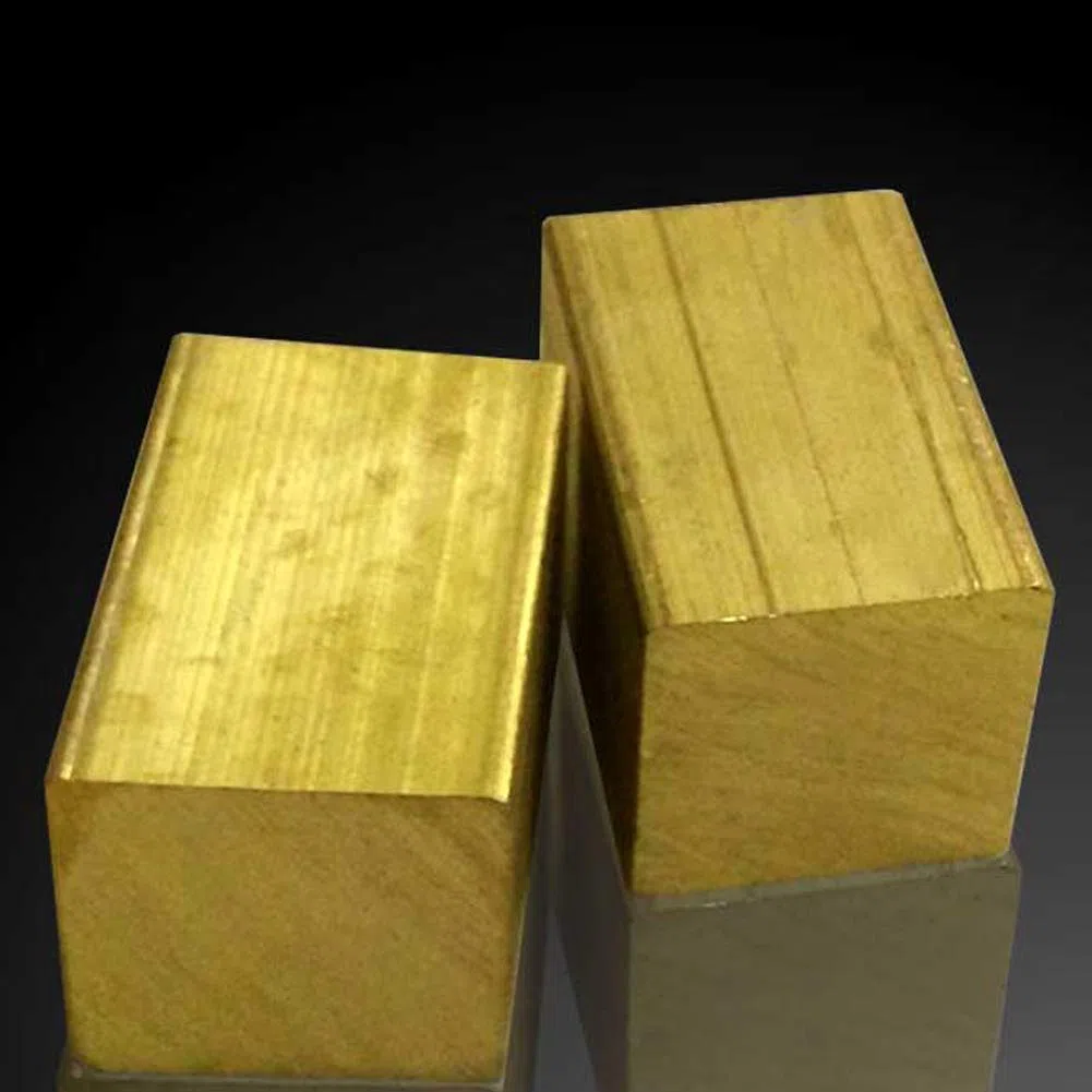 Messing Metallplatte H62 Messingblock Flache Kupfer Rechteckige Stangenbreite 15Mm Dicke 15Mm Länge,50mm