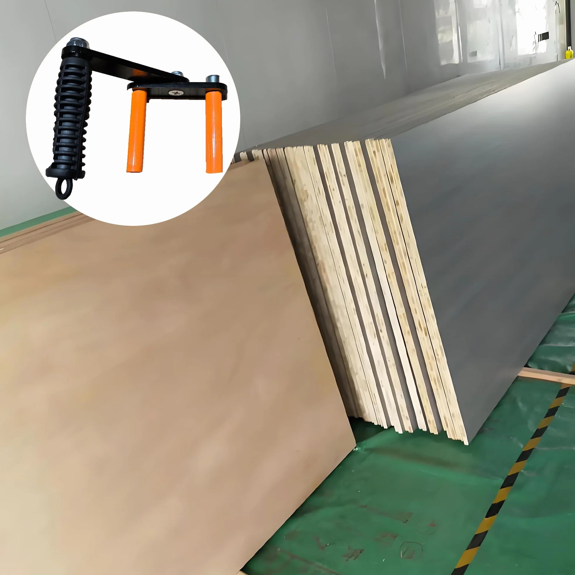2x Plattenträger mit Tragegriff, Plattenhalter Greifer für Trockenbau Gipskartonplatten Holzplatten Sperrholzplatte, Board Lifter Eisen Gripper Panel Carrier Plattengreifer für Transport