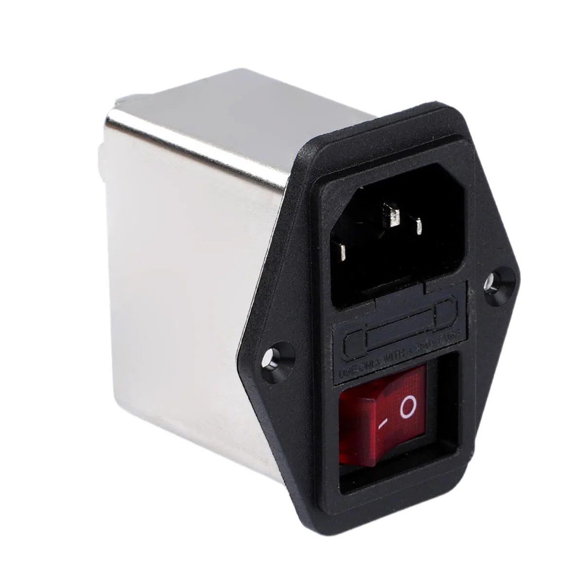 Jadeshay Netzfilter, CW2B-10A-T EMI Filter 10A Einphasiger Netzfilter Steckdose Elektromagnetische Interferenzfilter 50/60 Hz AC 115V/250V
