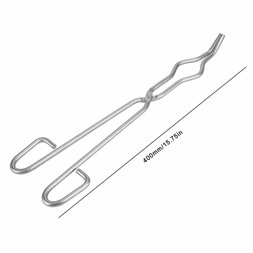 Asixxsix Hochwertige Edelstahl-Tiegelzange, Becherhalterzange für das Chemielabor, 35 Cm (400mm)