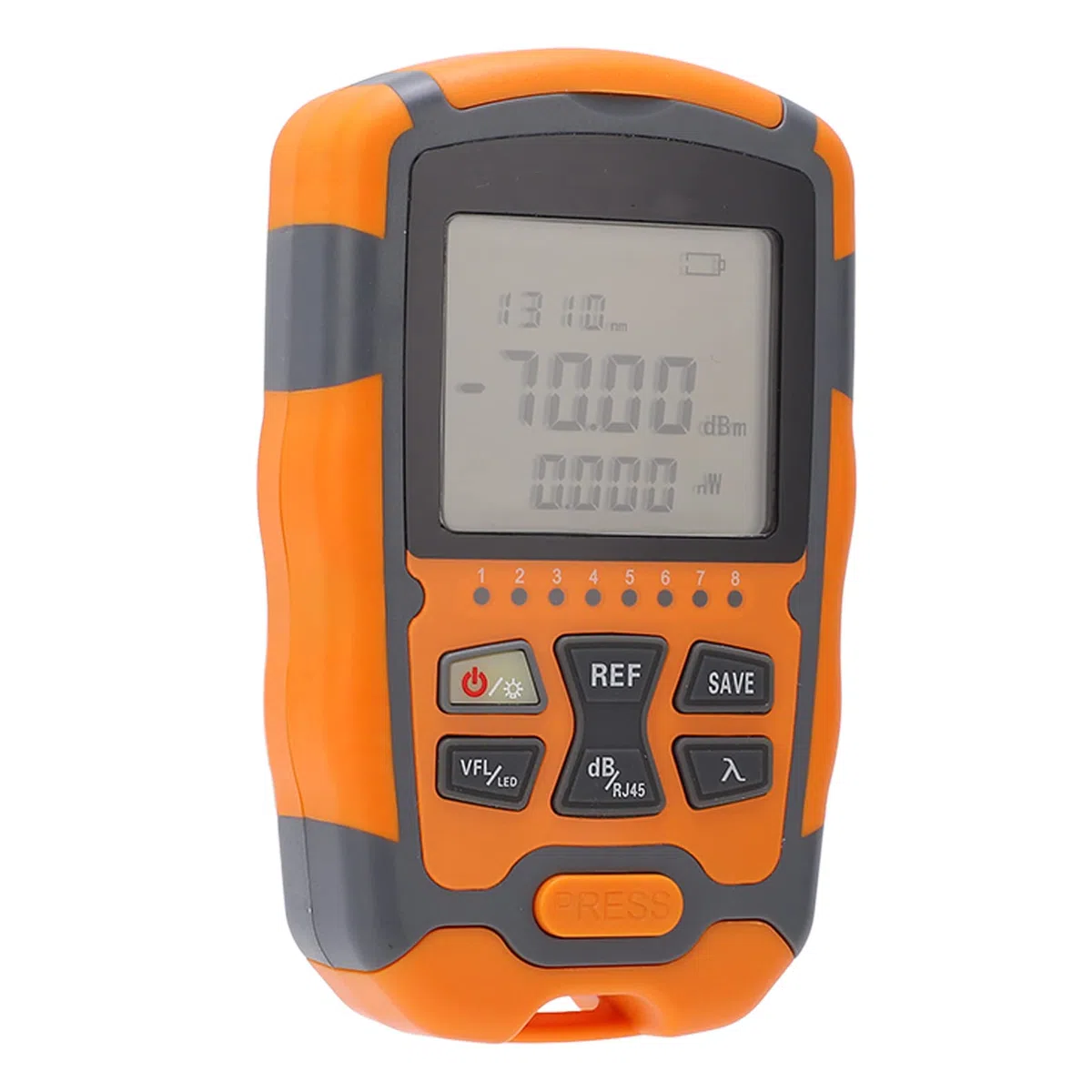 Optischer Kabeltester, Aua M70 Mini Optischer Leistungsmesser Rotlicht All-in-One-Netzwerkkabeltester 4 in 1 1 Mw, Glasfaser, Optischer Leistungsmesser (10 MW)