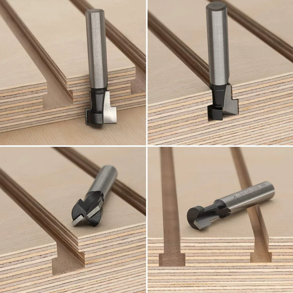 ENT 17735 T-Nutfräser M5 HW, Schaft (S) 8 mm, Durchmesser (D1) 8,5 mm, D2 5,6 mm, NL1 7,0 mm, NL2 4,5 mm, Z1