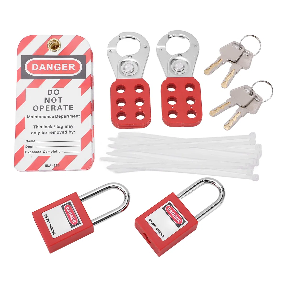 Elektrisches Lockout-Tagout-Kit mit Sicherheitsvorhängeschlössern und Haspen, Loto-, Lockout-Tagout-Kit für mit Lock Gekennzeichnete Produkte, Tasche für Sicherheitsausrüstung