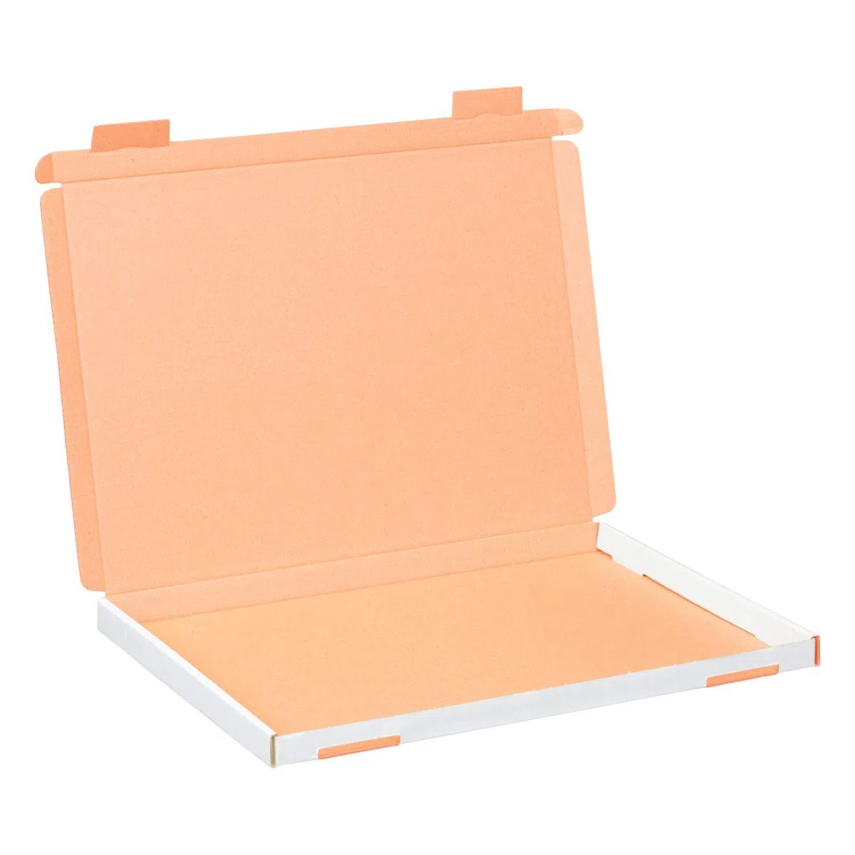 smiley pack 100x Großbriefkartons 350 x 250 x 20 mm weiß DIN A4 B4 stabiler Versandkarton Postkarton Faltschachtel für Warensendung, Büchersendung und Großbrief mit Steckverschluss (100 Stück)