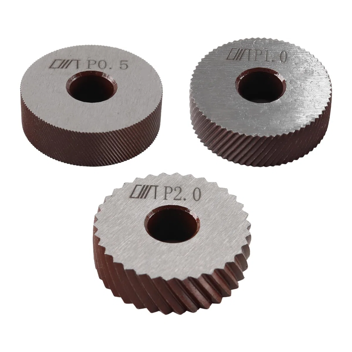 7-teiliger Satz Rändelwerkzeuge aus schwarzem Stahl, 0,5/1/2 mm diagonale Doppellinearräder, zur Bearbeitung von Maschinenmustern