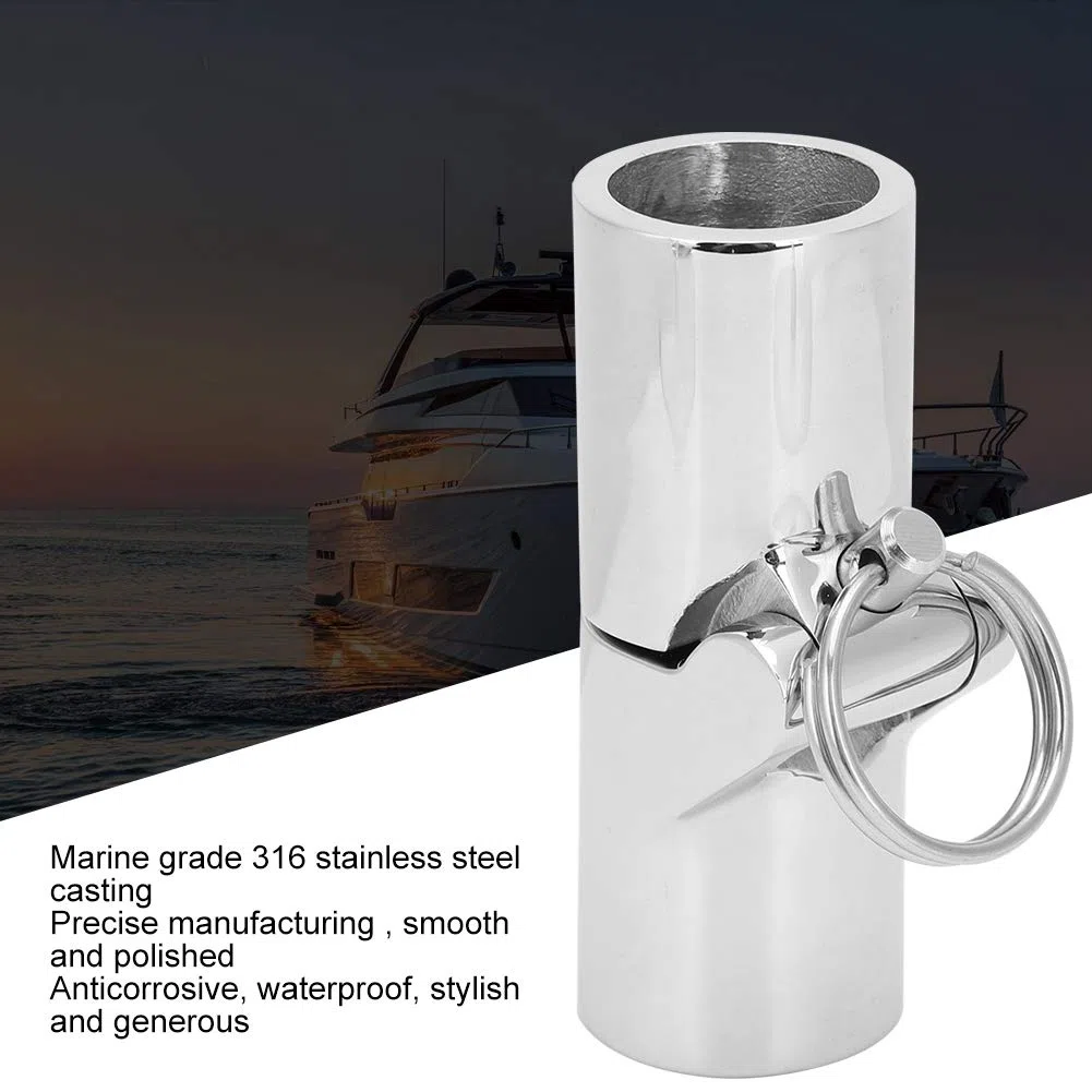 Universal-Gelenkverbinder, Edelstahl-Gimbal, 22 Mm Gelenk-Stahlkupplungen, Schiebekappenhülse, Sonnenschutz-Bootsverbinder Für Marine