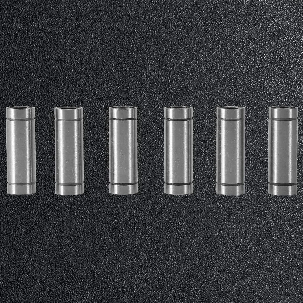 LM8LUU Linearbewegungslager, 6 Stück Kugellager für 8 mm Stange, hochpräzises, doppelt abgedichtetes Gleitlager mit geringem Geräuschpegel, langlebiges Buchsenlager für
