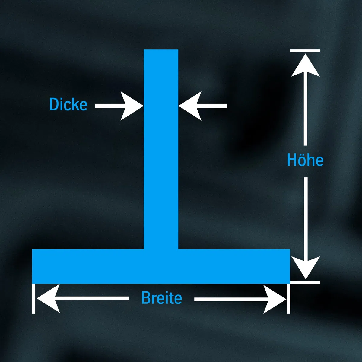 thyssenkrupp Stahl T-Profil 50x50x6 mm – 2000 mm Länge | T-Stahl | Werkstoff: S235JR | robust, gut schweißbar & vielseitig einsetzbar