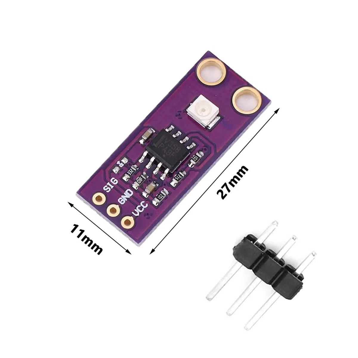 GUVA-S12SD UV-Detektor-SensorModul für ultraviolettes Licht,mit analogem Ausgang,240nm-370nm 130 Grad Großwinkelerkennung,hohe Empfindlichkeit.