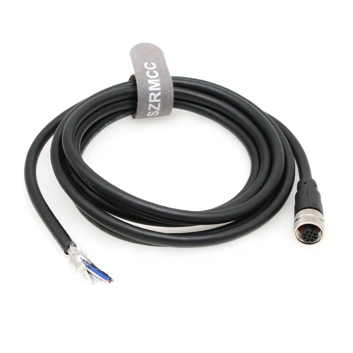 SZRMCC M12 A Code 5-polige Buchse auf Öffnen Sensorkabel IO-Link Geschirmtes Elektrisches Kabel für EtherCAT Profinet Master-Modul, Industrielle Automatisierung (5m)