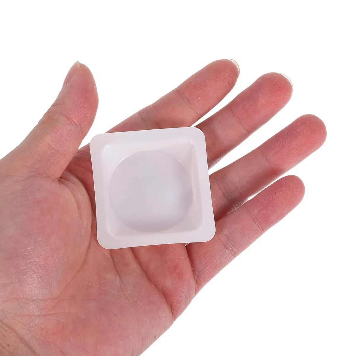 Cabilock 100 Stück Labor Wägeschalen Kunststoff 4.6X4.6X0.7cm Präzisionsschalen für Genaues Wiegen und Mischen Im Labor Vielseitig für Verdampfungsschale und Petrischalen