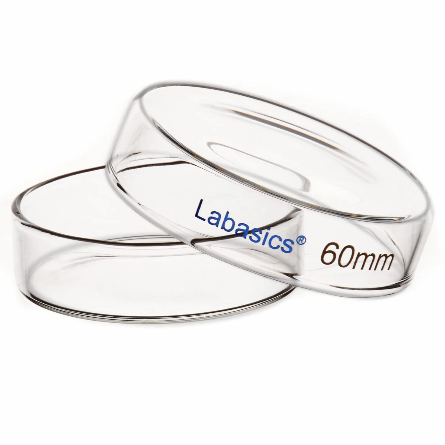 Labasics 10er-Pack Glas Petrischalen, 60x15 mm Autoklavierbare Zellkulturschalen aus Borosilikatglas Petrischalen mit Durchsichtigem Deckel für Labor