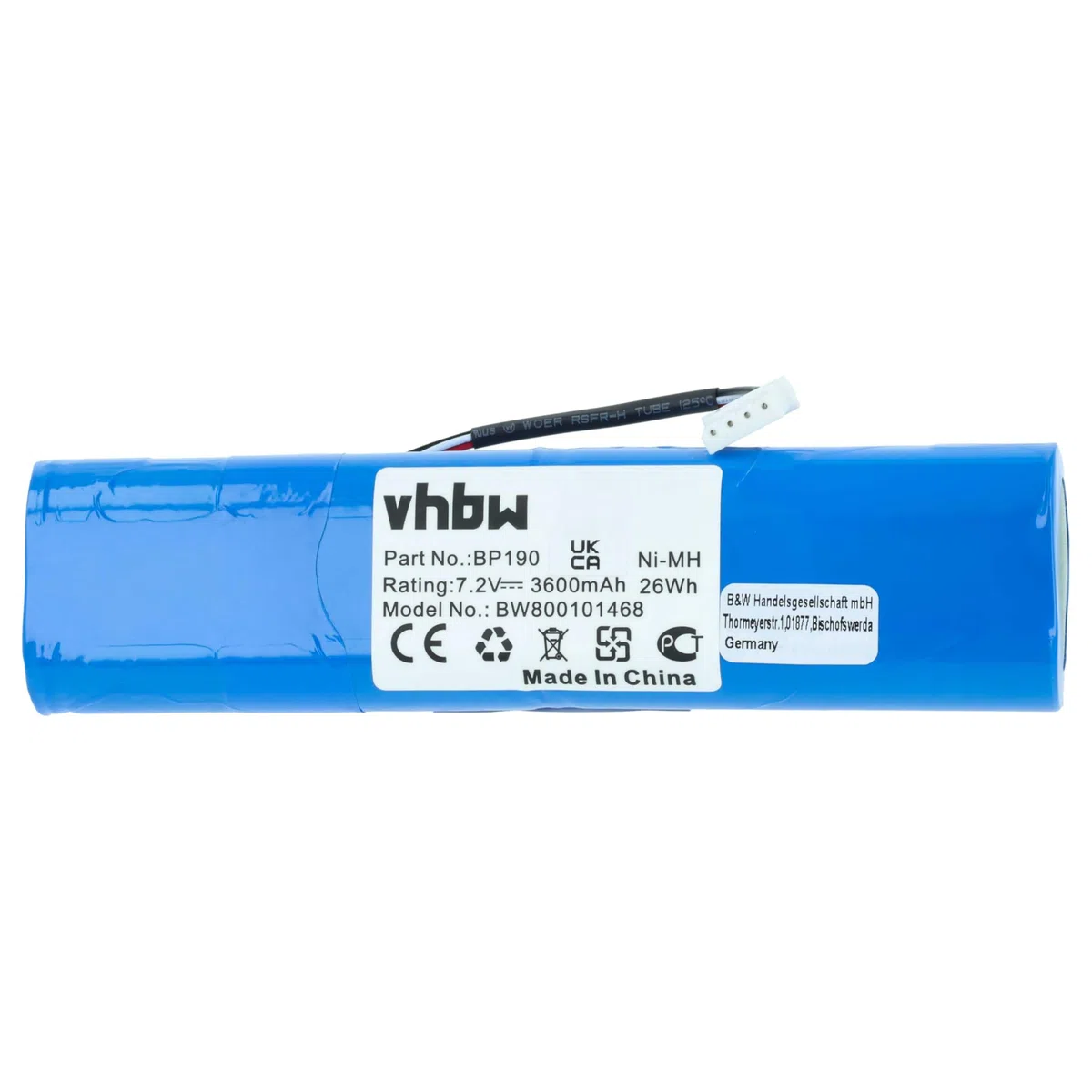 vhbw Akku kompatibel mit Fluke Scopemeter 199C, 215, 215C, 215C-S, 225, 225C Oszilloskop, Messgerät (3600mAh, 7,2V, NiMH)