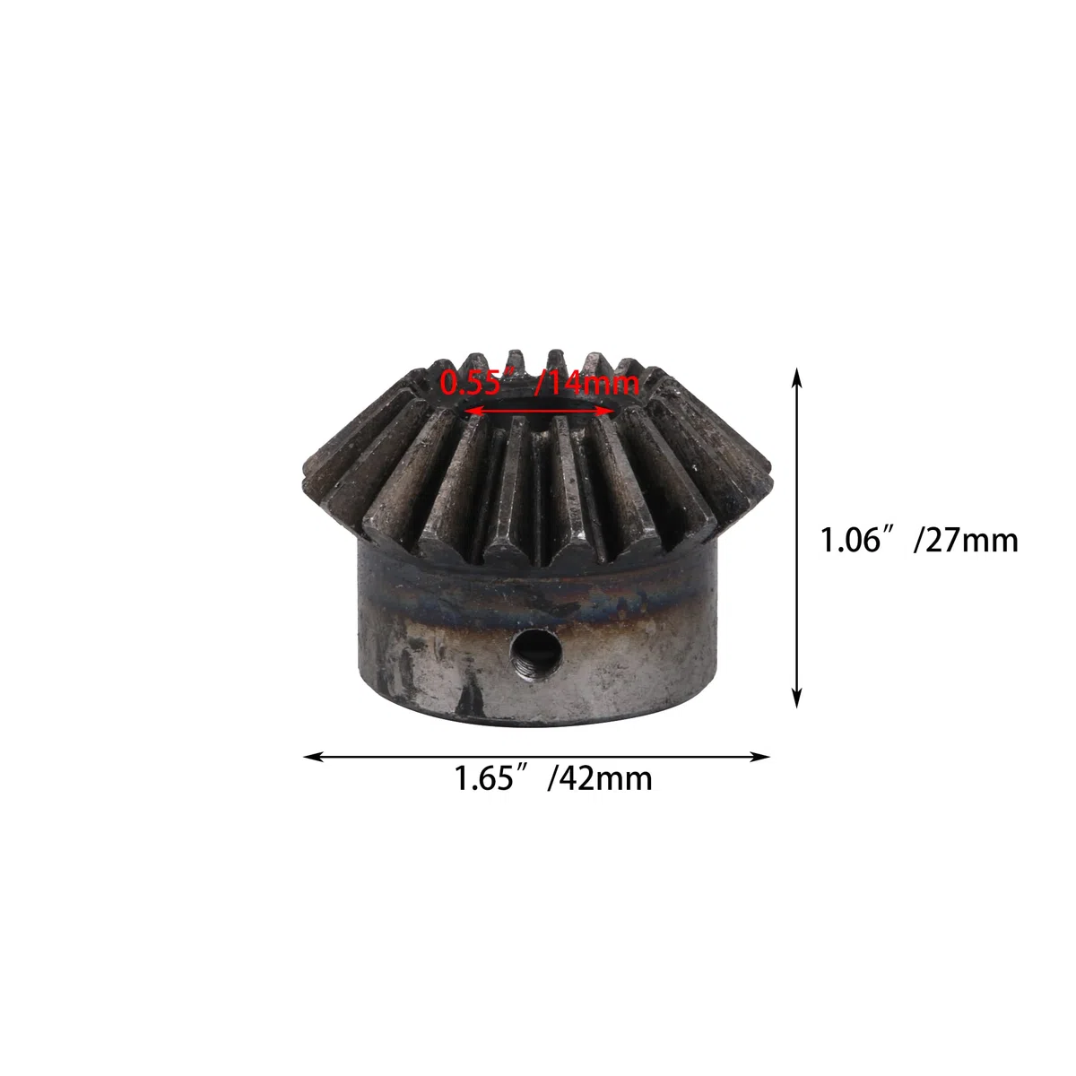 2 stück 45# Stahl 2 Modul 20 Zähne 14mm Lochdurchmesser 90 Grad Kegel Kegelrad
