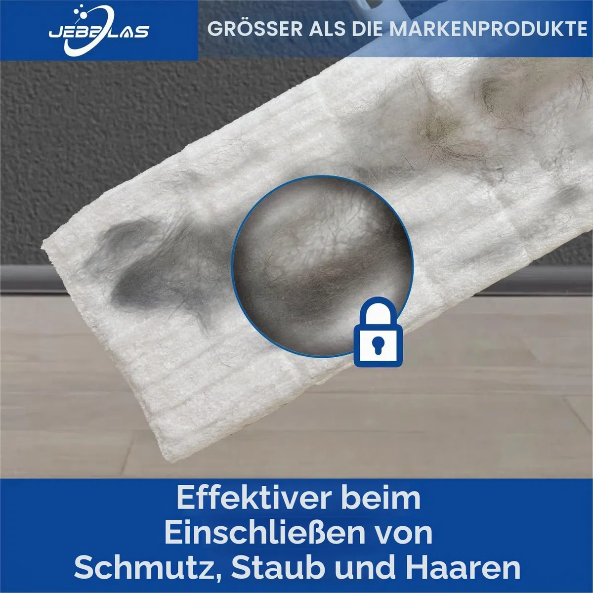 JEBBLAS Einweg-Mopp-Tuch, trockenes Kehrpad für Bodenwischer, für mehrere Oberflächen, Nachfüllpackungen, Bodenreiniger Trockene Bodenwischtücher 60 Nachfüllpackungen