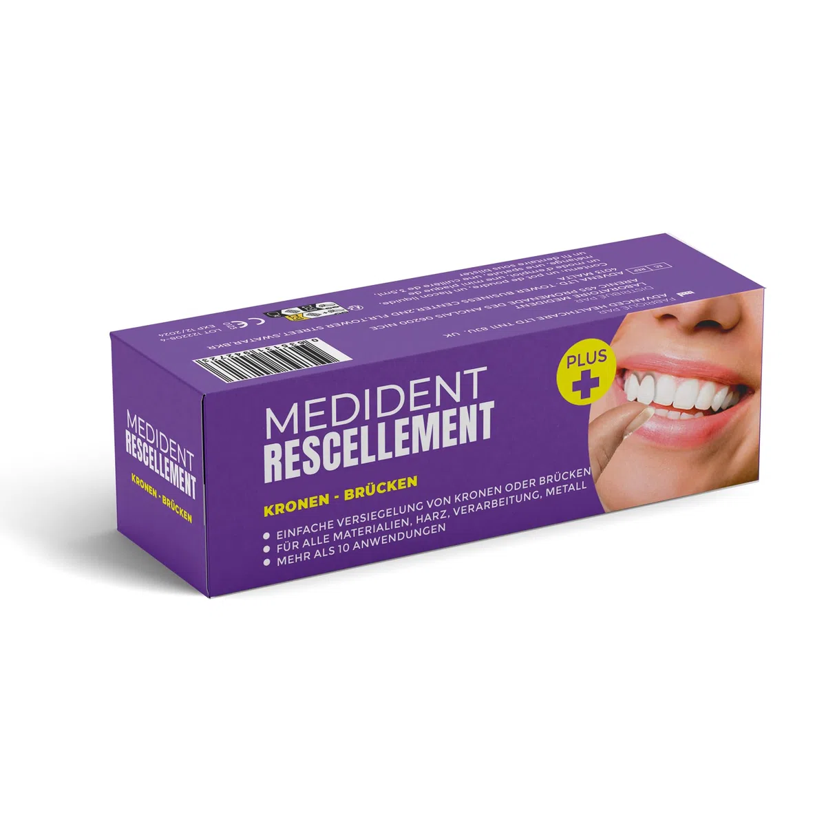 MEDIDENT RESCELLEMENT PLUS © FÜR DAS WIEDEREINSETZEN VON KRONEN ODER BRÜCKEN – Mit verstärkter Haftung